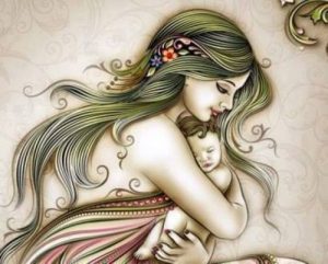 Mor kramar bebis