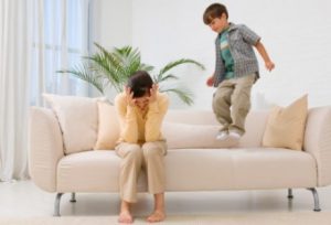 Stressad mamma