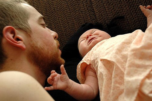 Bebis med pappa