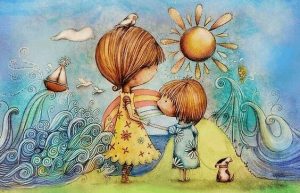 Mamma: Glöm inte att lyssna på mig, pussa mig och njuta av tiden med mig!