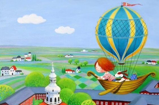 Ballong och landskap.