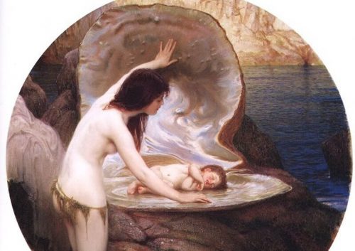 Målningen av nymfen och barnet symboliserar längtan efter att få barn.