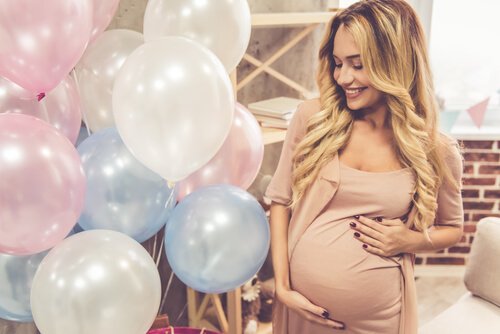 Mamma på babyshower