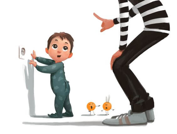 Far som uppfostrar son.