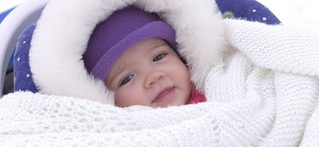 Vinterklädd bebis