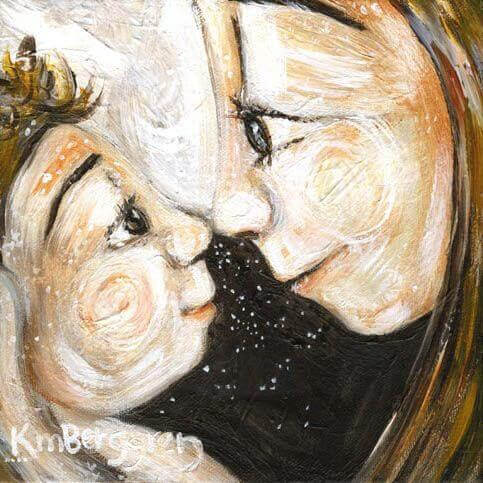 illustration av mor och barn