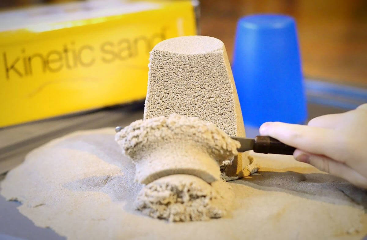 Sandkaka av magisk sand