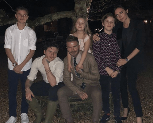 Beckham med familj
