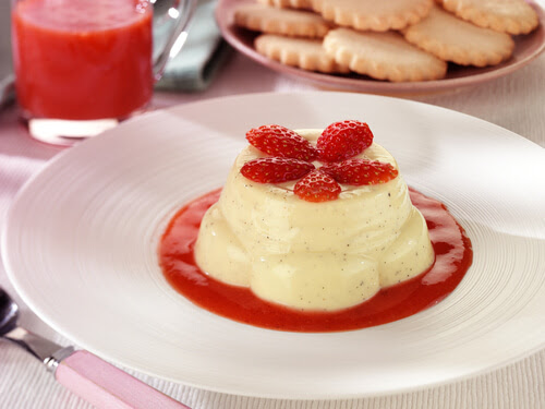 desserter för diabetiker: pudding med jordgubbar