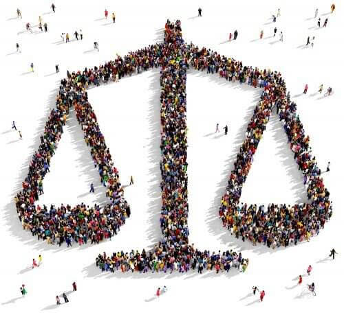 sociala jämförelser: folk står i form av våg