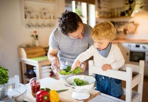 Jean-Jacques Rousseaus pedagogiska idéer: pappa och son lagar mat