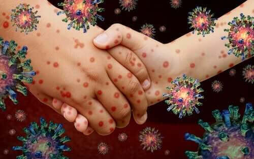 färre vaccinationer: handskakning med virus omkring