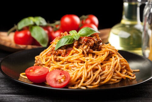 recept med låg fetthalt: spagetti