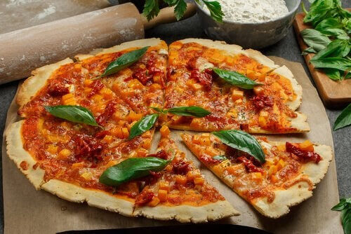 glutenfria recept för graviditetens första trimester: pizza