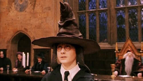 Harry Potter med hatt