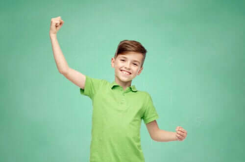 personliga styrkor: pojke i grön tröja