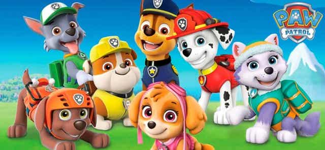 PAW Patrol hundarna är glada.
